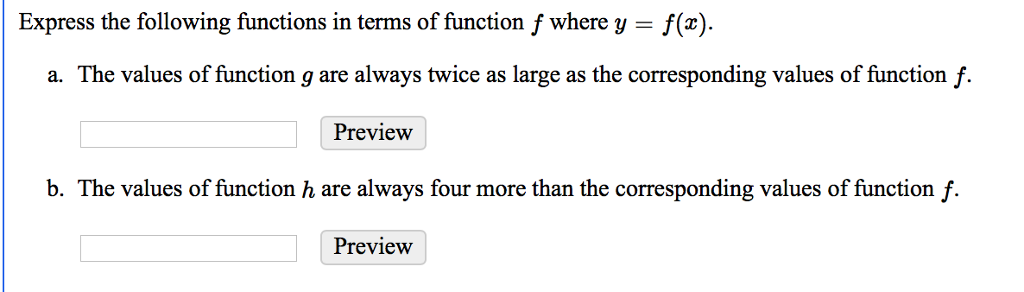Solved Express the following functions in terms of function | Chegg.com