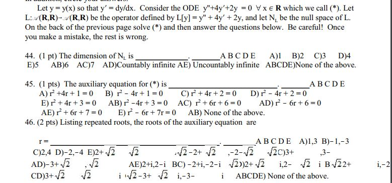 Solved calc 4 basic questions hello, can you solve 41 and | Chegg.com