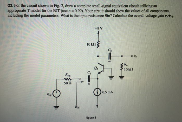 Solved For the circuit shown in Fig. 2, draw a complete | Chegg.com