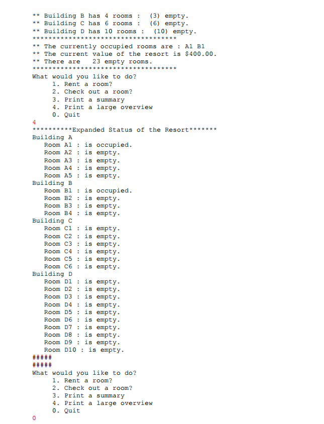 Solved CS145 PROGRAMMING ASSIGNMENT 18 RESORT HOTEL OVERVIEW | Chegg.com