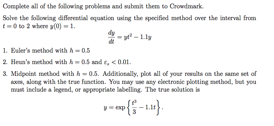 Complete all of the following problems and submit | Chegg.com