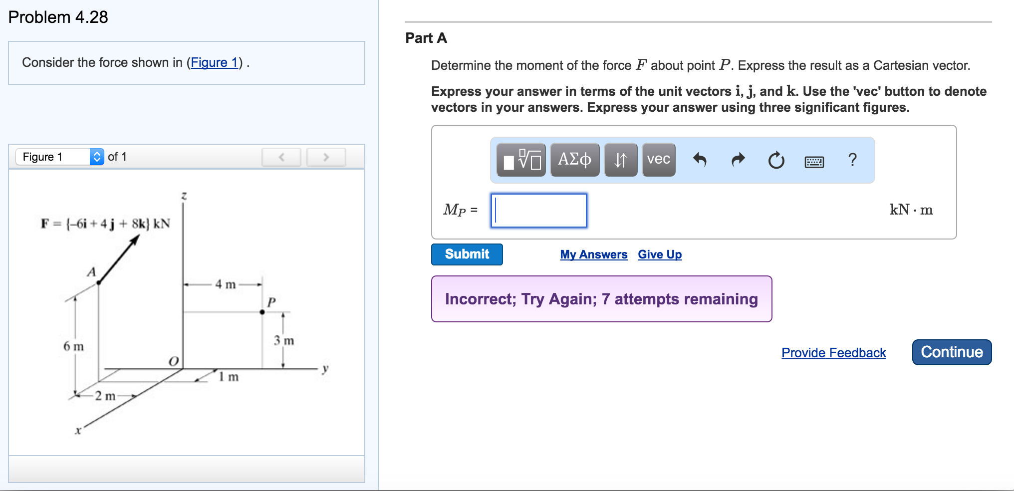 Solved Consider The Force Shown In (Figure 1). Determine | Chegg.com