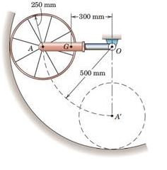 Solved The wheel consists of a 4-kg rim of 250-mm radius | Chegg.com