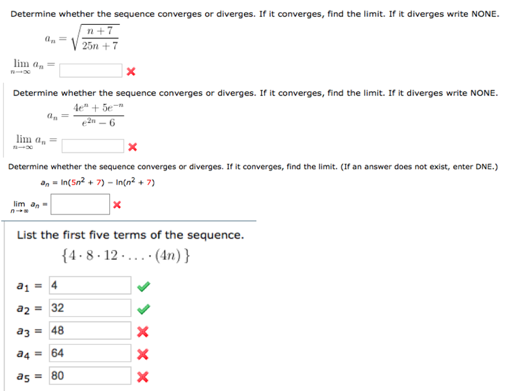 Solved Determine Whether The Sequence Converges Or Diverges 6874