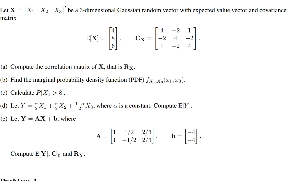 Let X X1 X2 Xa Be A 3 Dimensional Gaussian Random 2918