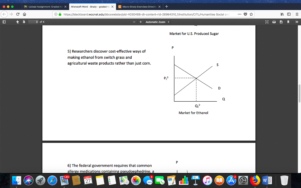 Solved Macro Brady Exercises Directions The following