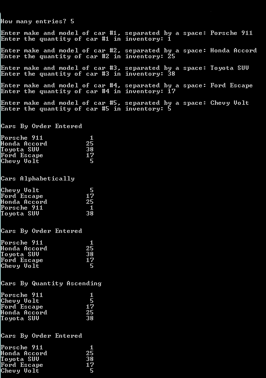 C Programming Activity! Build a program for a car | Chegg.com