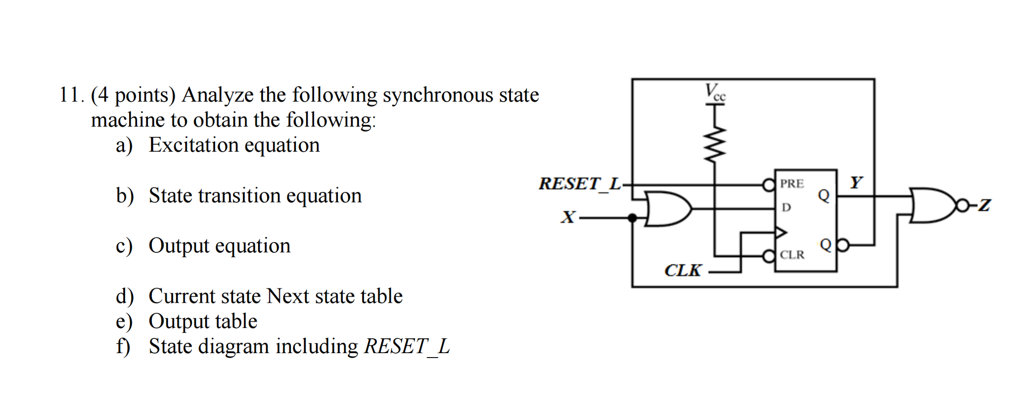 Solved Analyze the following synchronous state machine to | Chegg.com