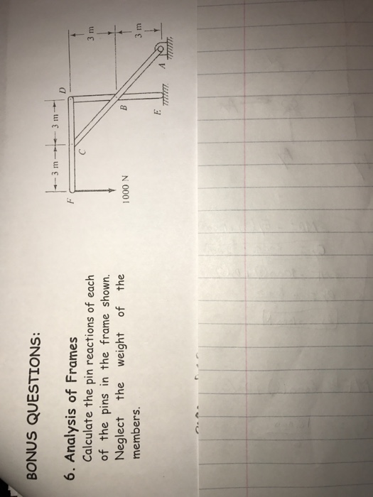 Solved Calculate the pin reactions of each of the pins in