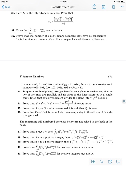 Solved iPad 8:37 PM イ54% BookOfProof 1.pdf 30. Here F is the | Chegg.com