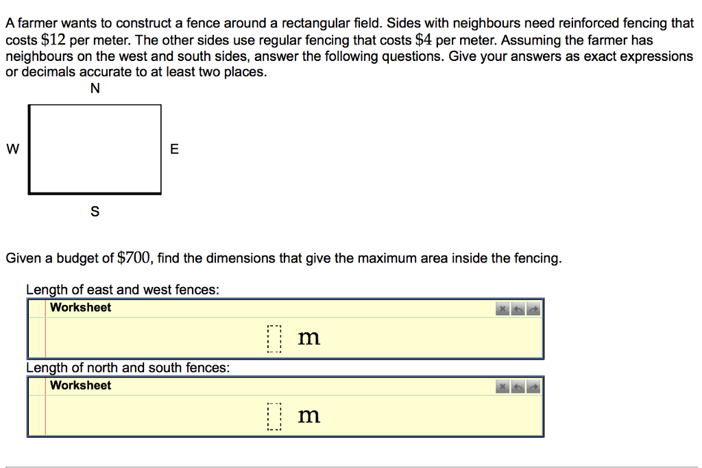 Solved A farmer wants to construct a fence around a | Chegg.com