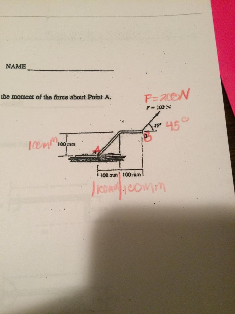 Solved A 200 N force acts on the bracket shown. Determine
