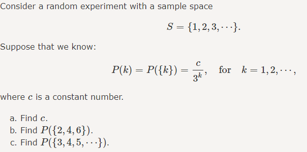 Solved Consider a random experiment with a sample space | Chegg.com