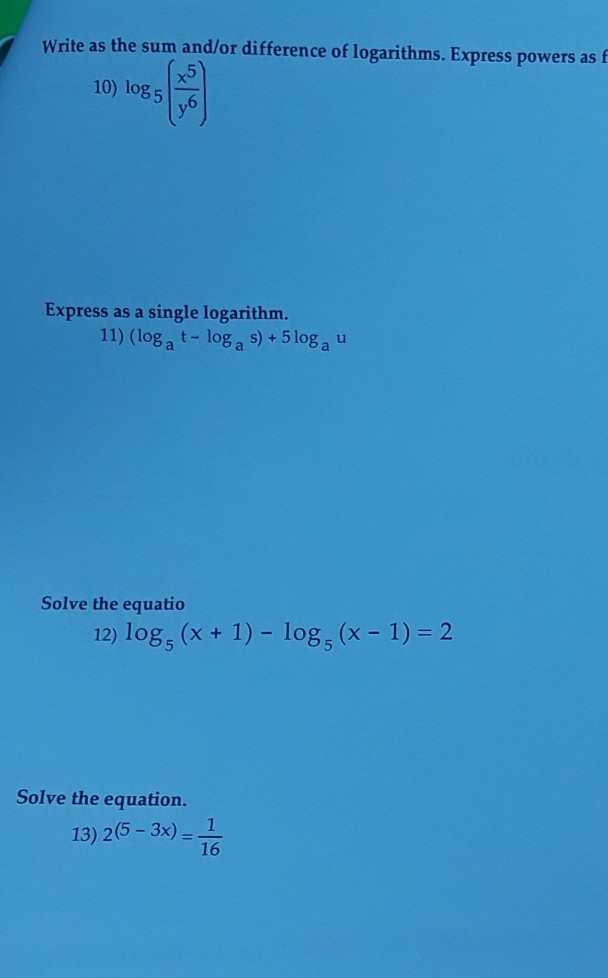 solved-write-as-the-sum-and-or-difference-of-logarithms-chegg