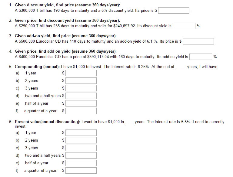 solved-1-given-discount-yield-find-price-assume-360-chegg