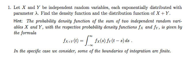 Solved Let X and Y be independent random variables, each | Chegg.com