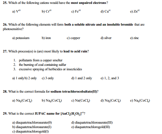 Solved Which of the following cations would have the most | Chegg.com