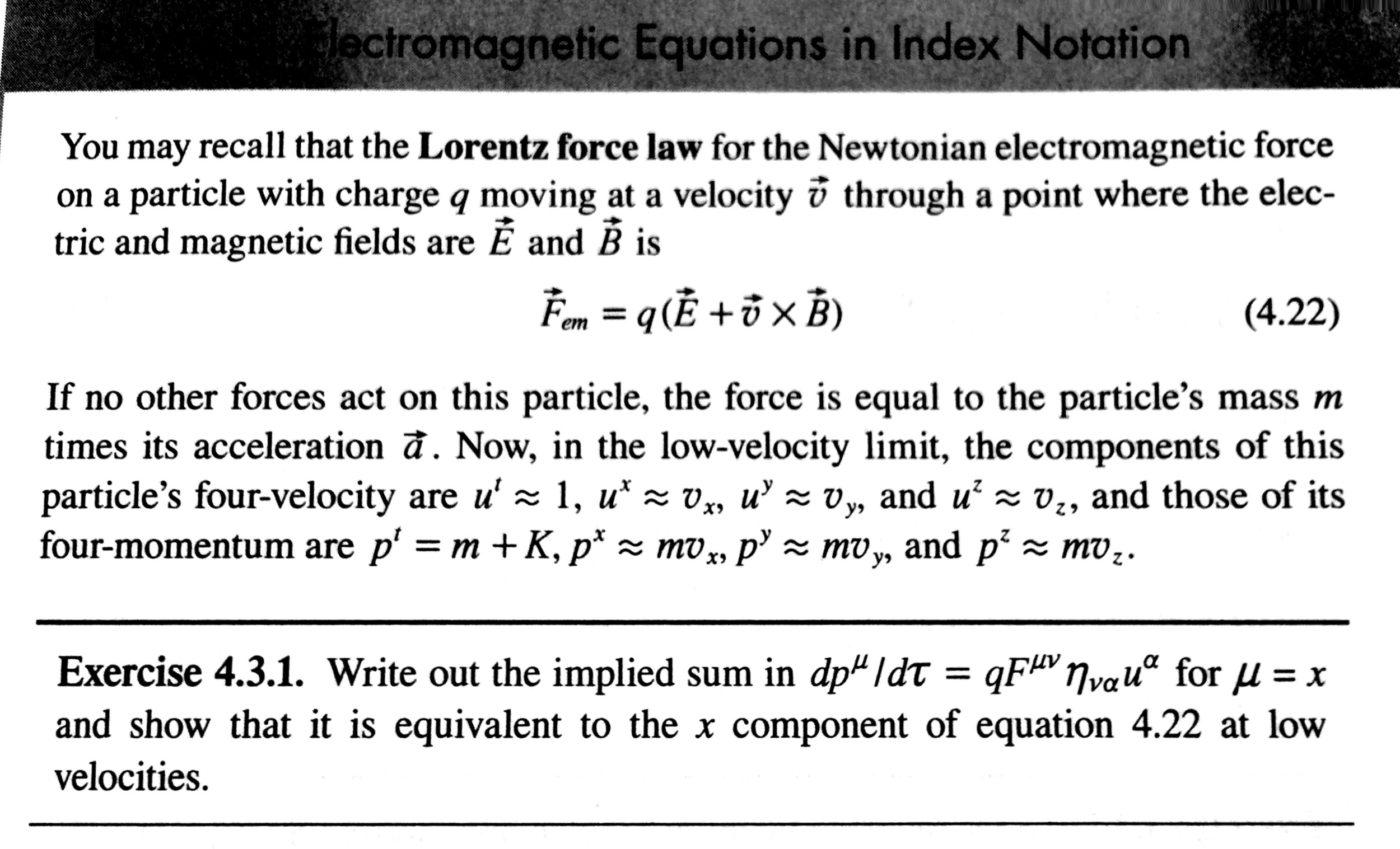 Solved You may recall that the Lorentz force law for the | Chegg.com