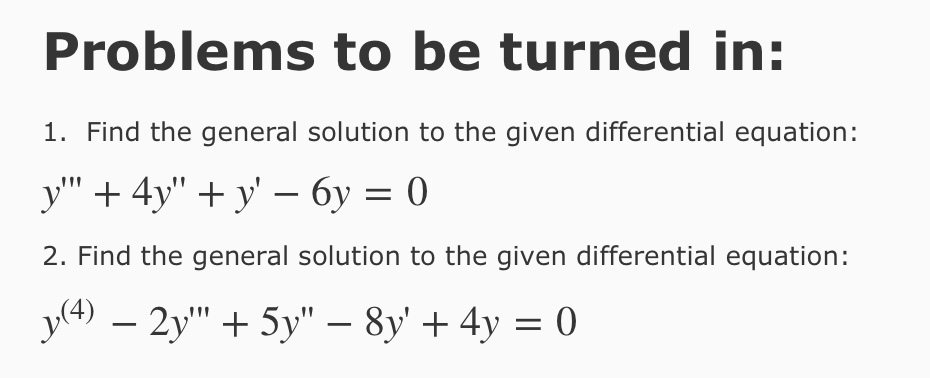 Solved Find The General Solution To The Given Differential Chegg Solved Find The General Solution To The Given Differential Chegg