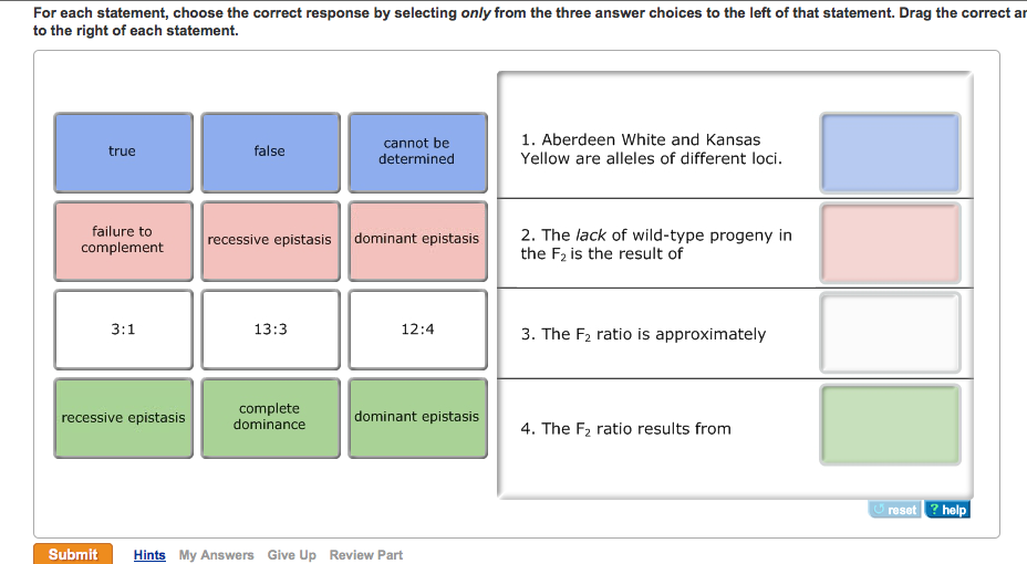 Solved For each statement, choose the correct response by | Chegg.com