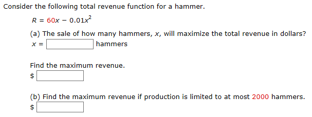 how-to-find-maximum-revenue-from-revenue-function