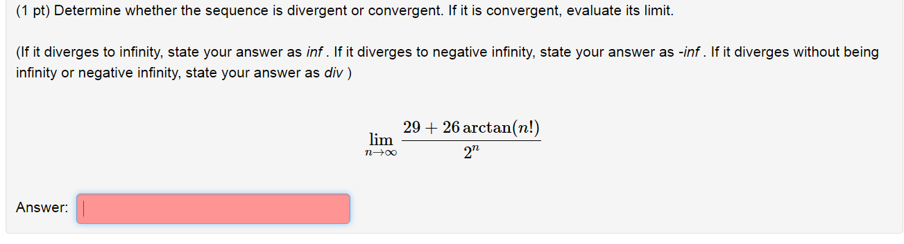 diverging sequences