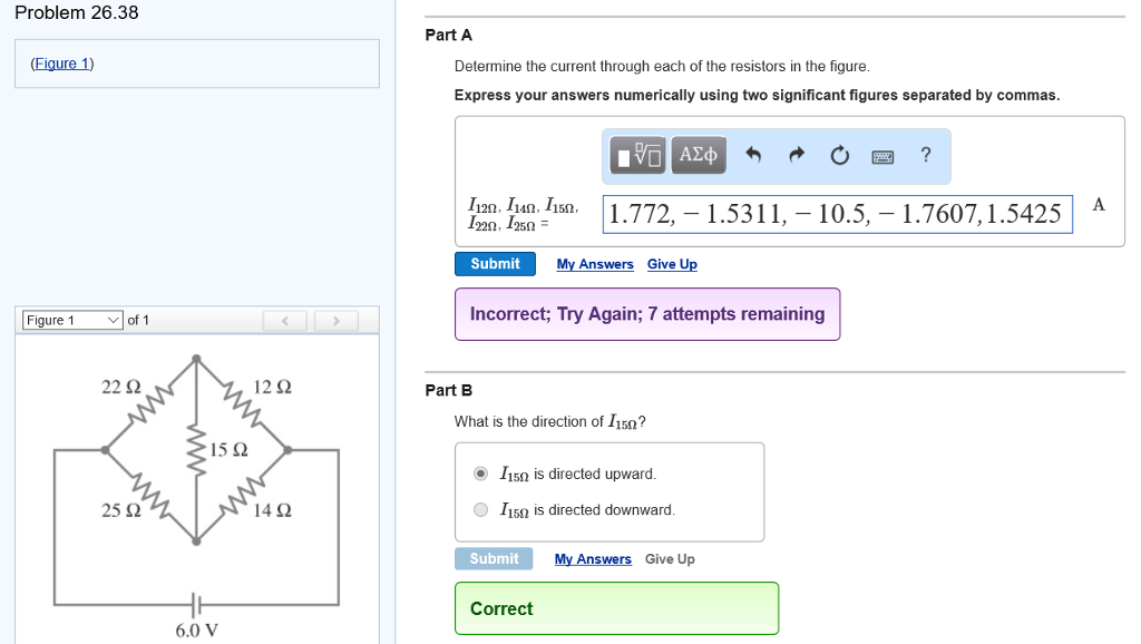 Solved Problem 26.38 Part A (Figure 1) Determine The Current | Chegg.com