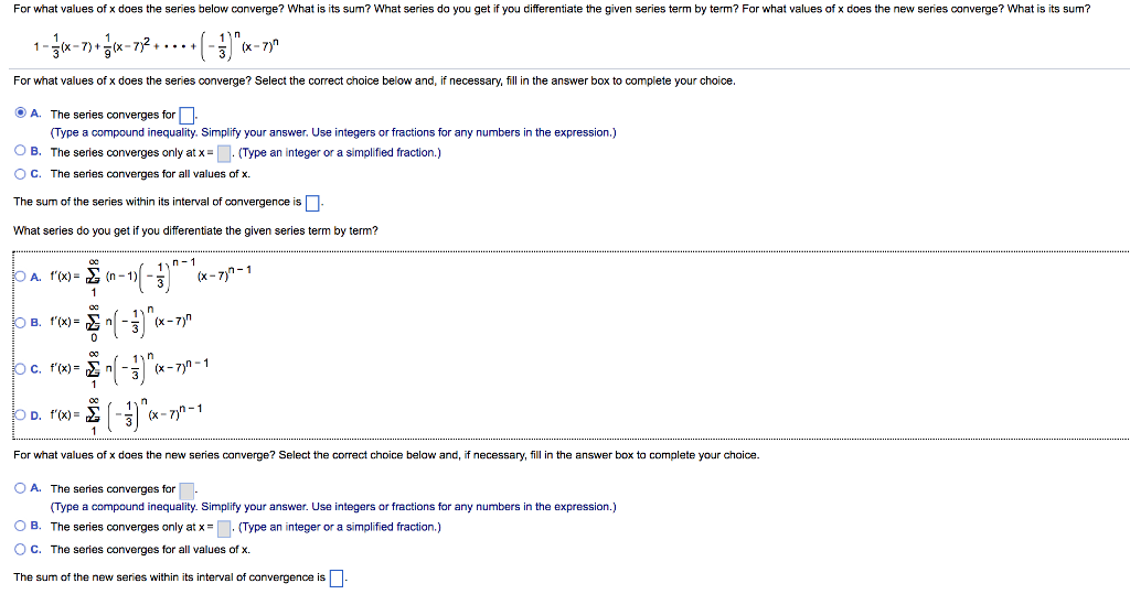 solved-for-what-values-of-x-does-the-series-below-converge-chegg