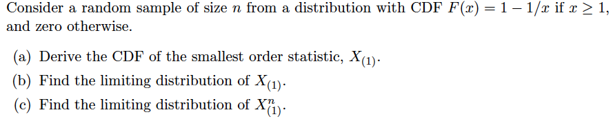 Solved Consider a random sample of size n from a | Chegg.com