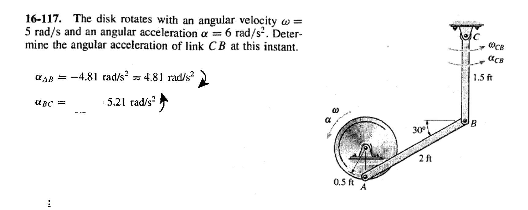 Solved The disk rotates with an angular velocity omega 5 Chegg