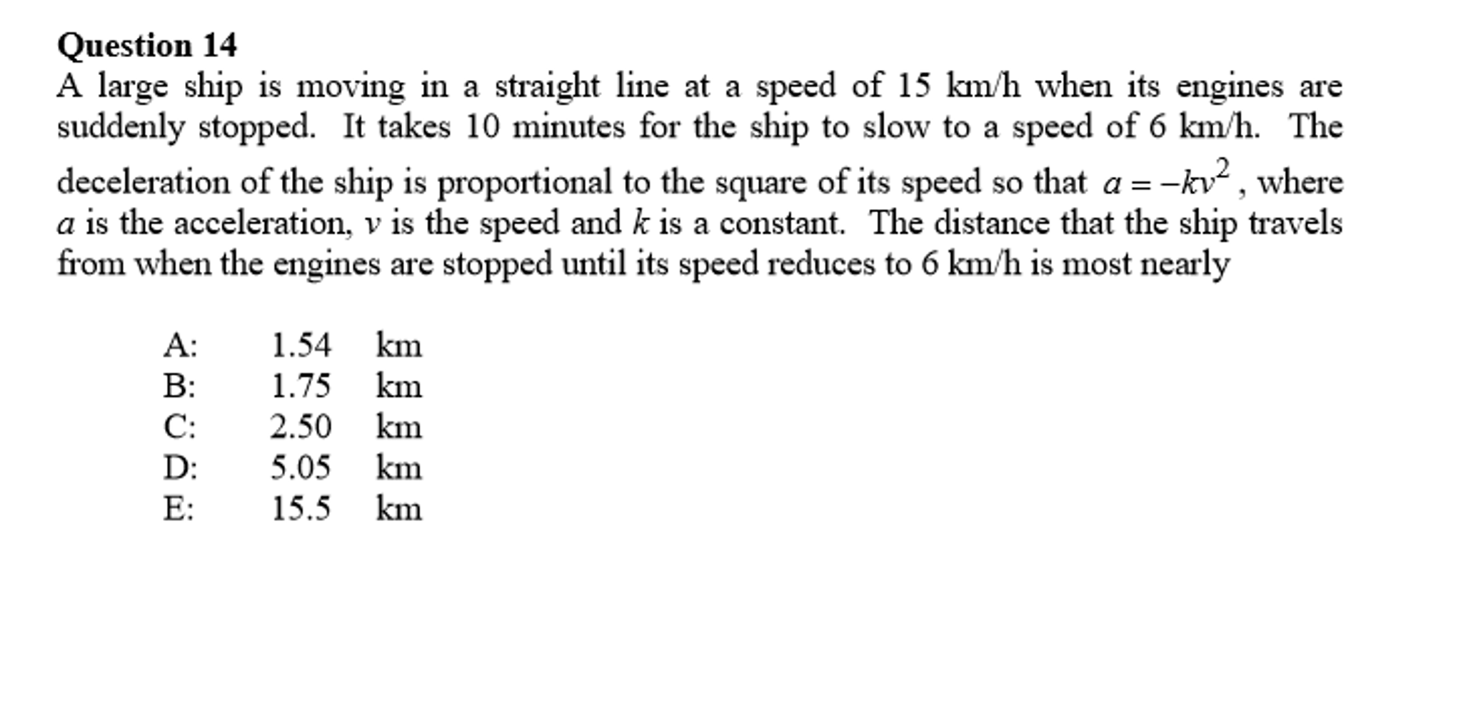 solved-a-large-ship-is-moving-in-a-straight-line-at-a-speed-chegg