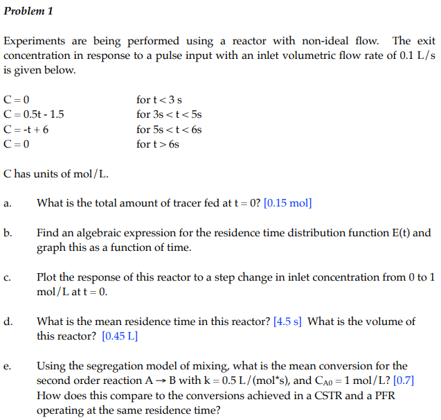 Solved Problem 1 Experiments are being performed using a | Chegg.com