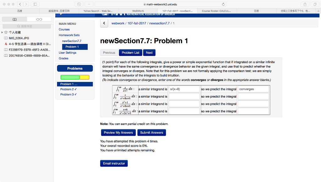 Solved > 0 A math-webwork2.unledu Yahoo Search - Web Se | Chegg.com