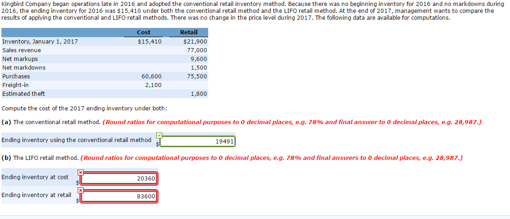 Solved Kingbird Company began operations late in 2016 and | Chegg.com
