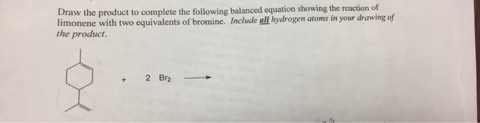 Solved Draw the product to complete the following balanced | Chegg.com