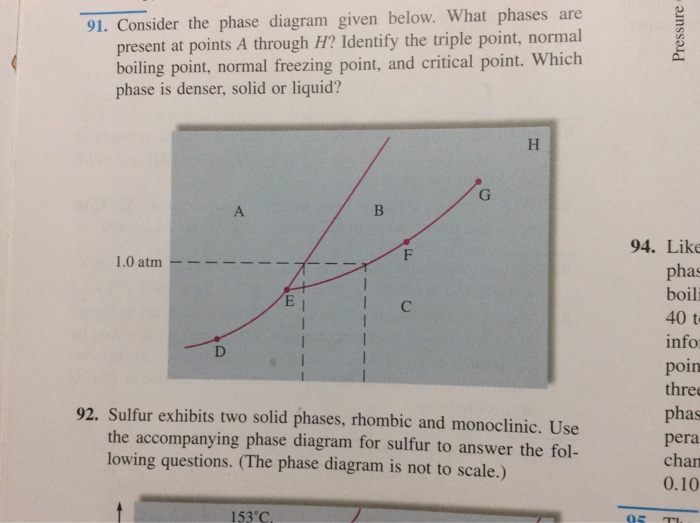 41 consider the phase diagram shown. choose the statement below that is